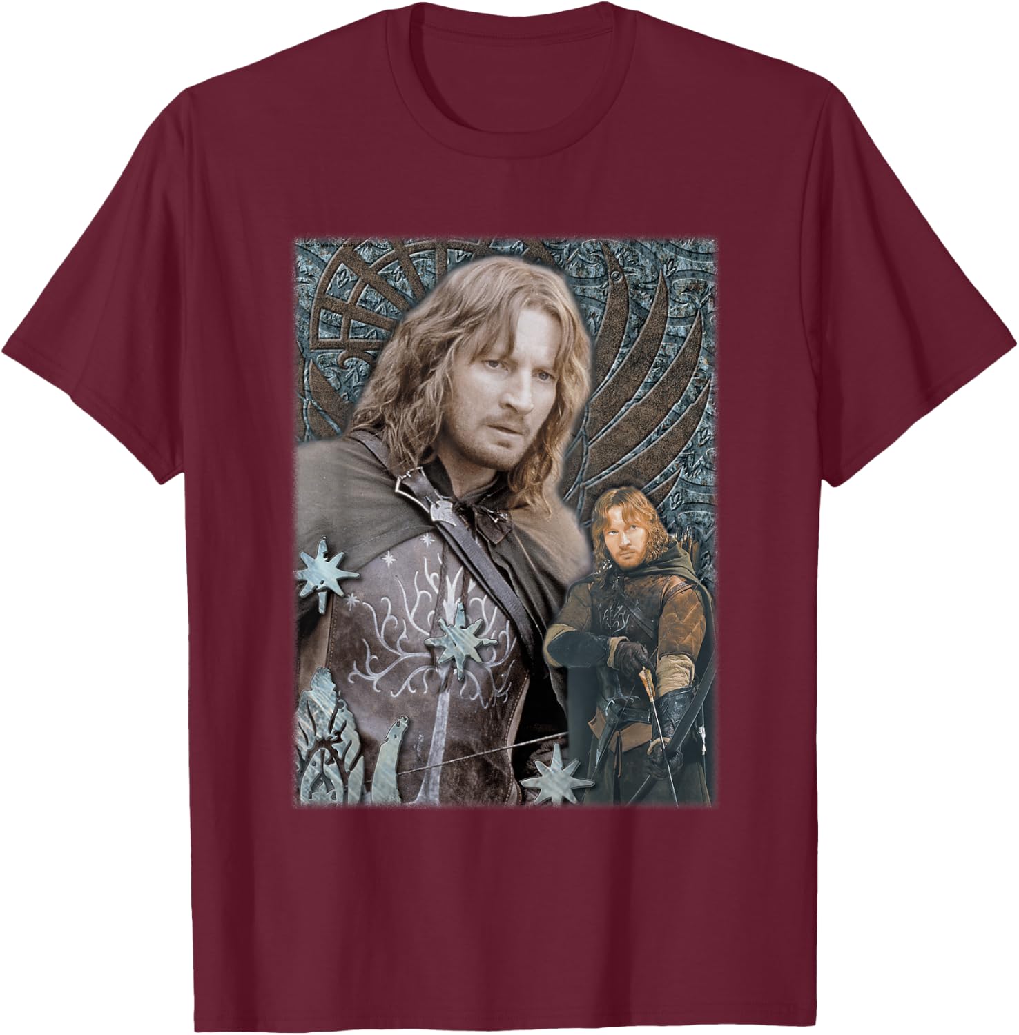 NEW LINE CINEMA Lord of the Rings Faramir -Adults Black Small T-Shirt - T-Shirt | Maroon