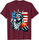 Independence Day 4th of July Statue of Liberty Basketball Kids Men T-Shirt - T-Shirt | Maroon