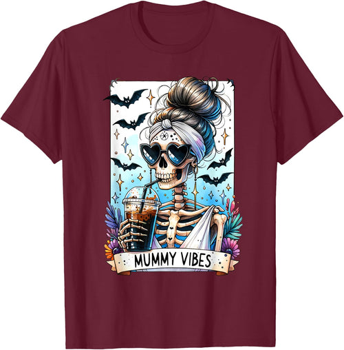 Tarot Card Mummy Vibes Spooky Season Skeleton Mom Halloween