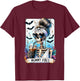 Tarot Card Mummy Vibes Spooky Season Skeleton Mom Halloween T-Shirt - T-Shirt | Maroon