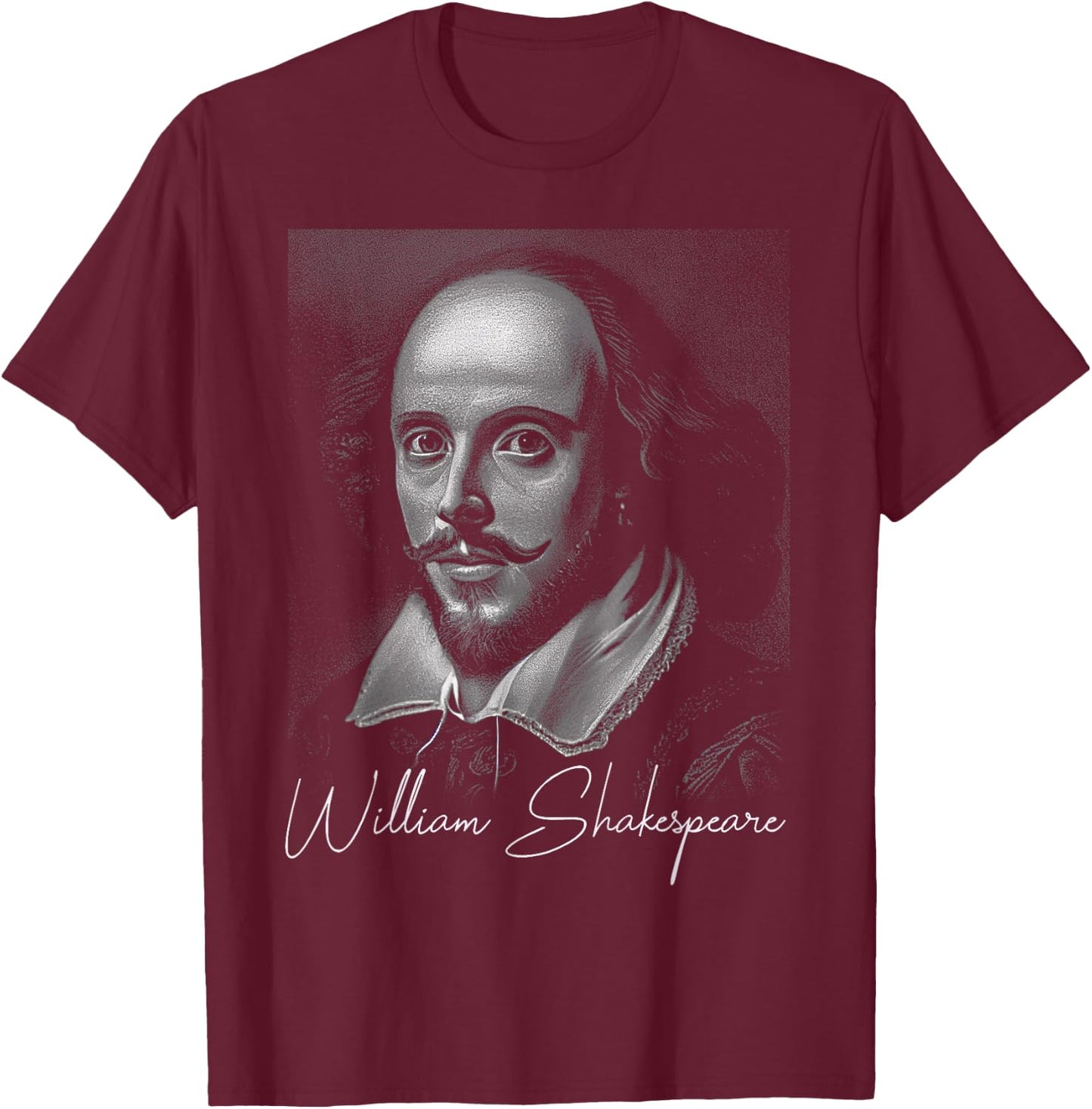 Classic William Shakespeare T-Shirt - T-Shirt | Maroon