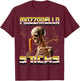 Mozzarella Sticks Bootleg Rap CDs Style Funny Meme Skeleton T-Shirt - T-Shirt | Maroon