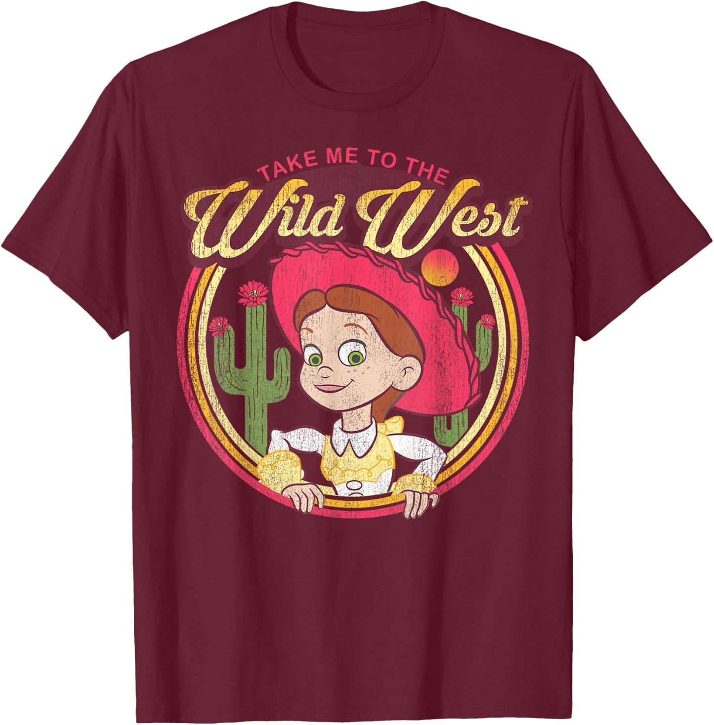 Disney Pixar Toy Story Jessie Take Me To The Wild West T-Shirt - T-Shirt | Maroon