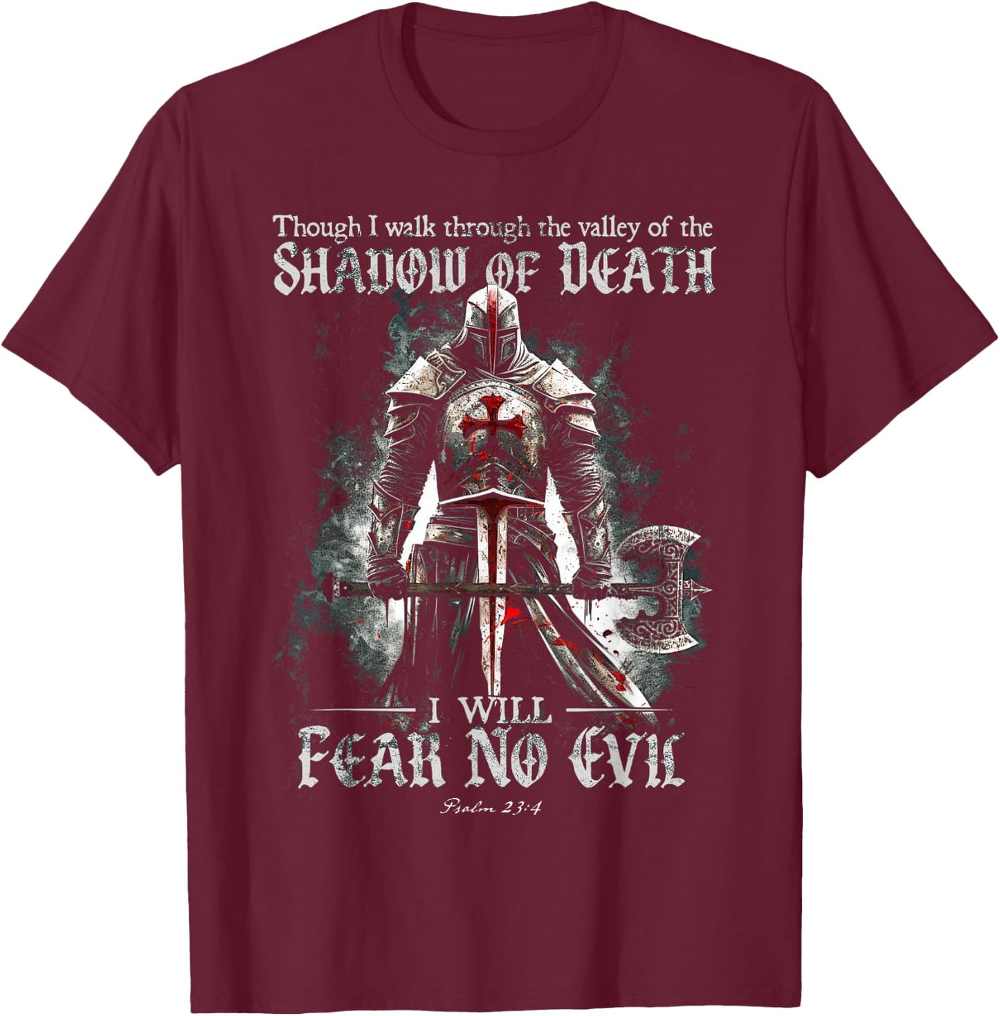 Templar: Fear No Evil T-Shirt - T-Shirt | Maroon