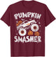 Pumpkin Smasher Toddler Halloween For Monster Truck Lover T-Shirt - T-Shirt | Maroon