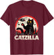 Retro Catzilla Cat Lovers Graphic Gifts Cat Mom Dad Catzilla T-Shirt - T-Shirt | Maroon