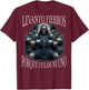 Levanto fierros porque culos ni uno: Calacas chidas Espalda T-Shirt - T-Shirt | Maroon