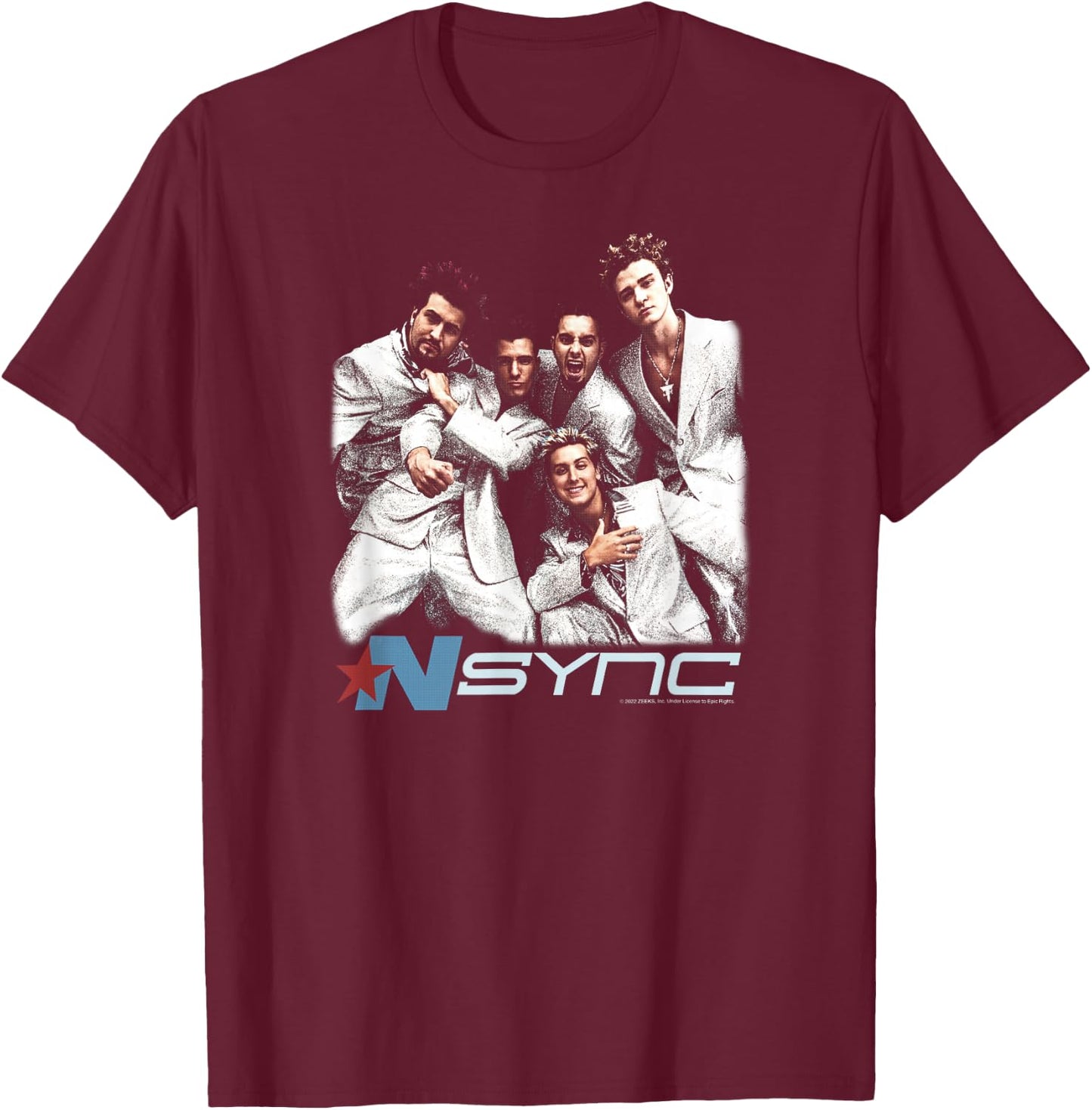 NSYNC Official Sailing T-Shirt - T-Shirt | Maroon