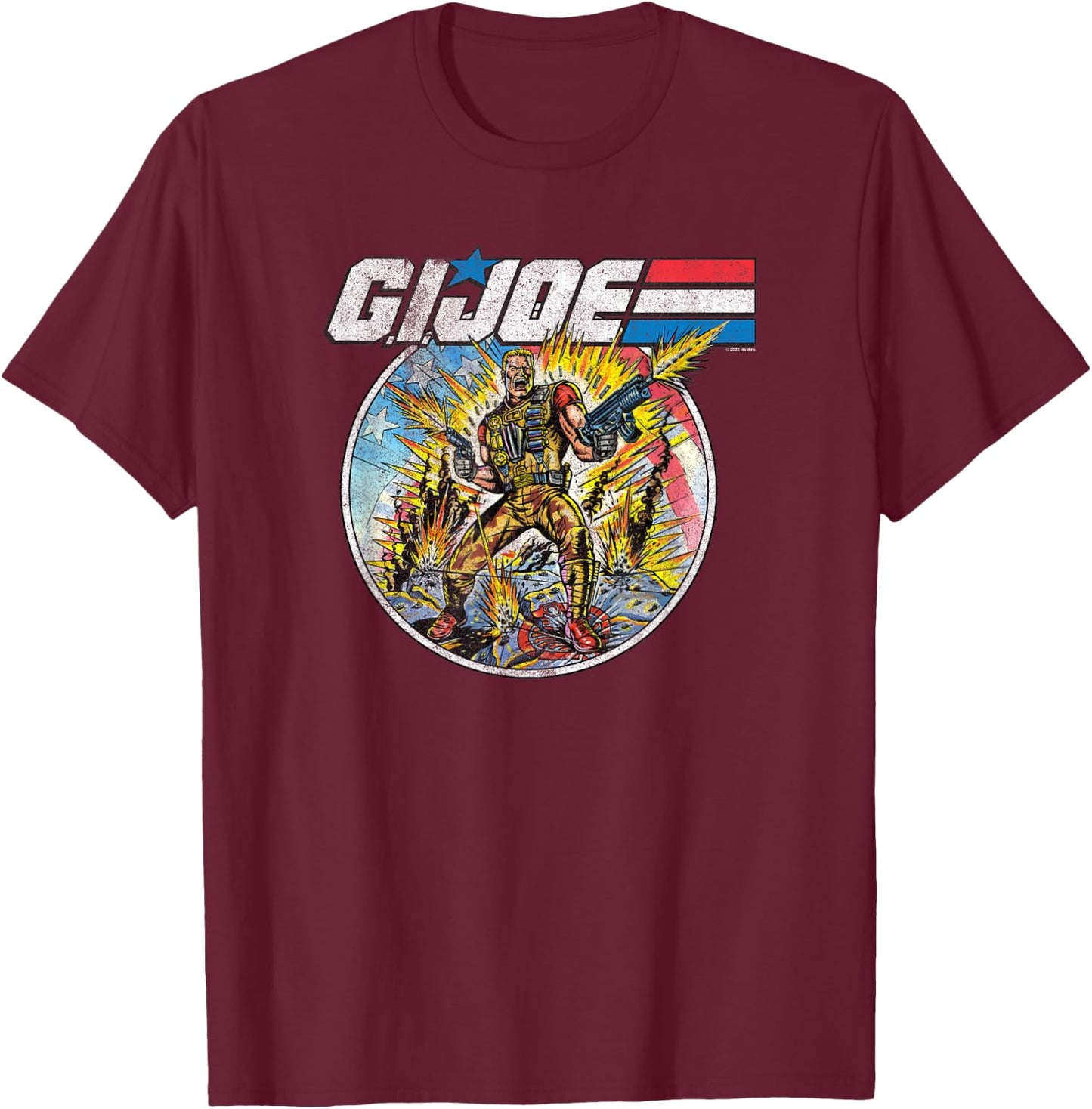 G.I. Joe A Real American Hero Vintage War Portrait T-Shirt - T-Shirt | Maroon