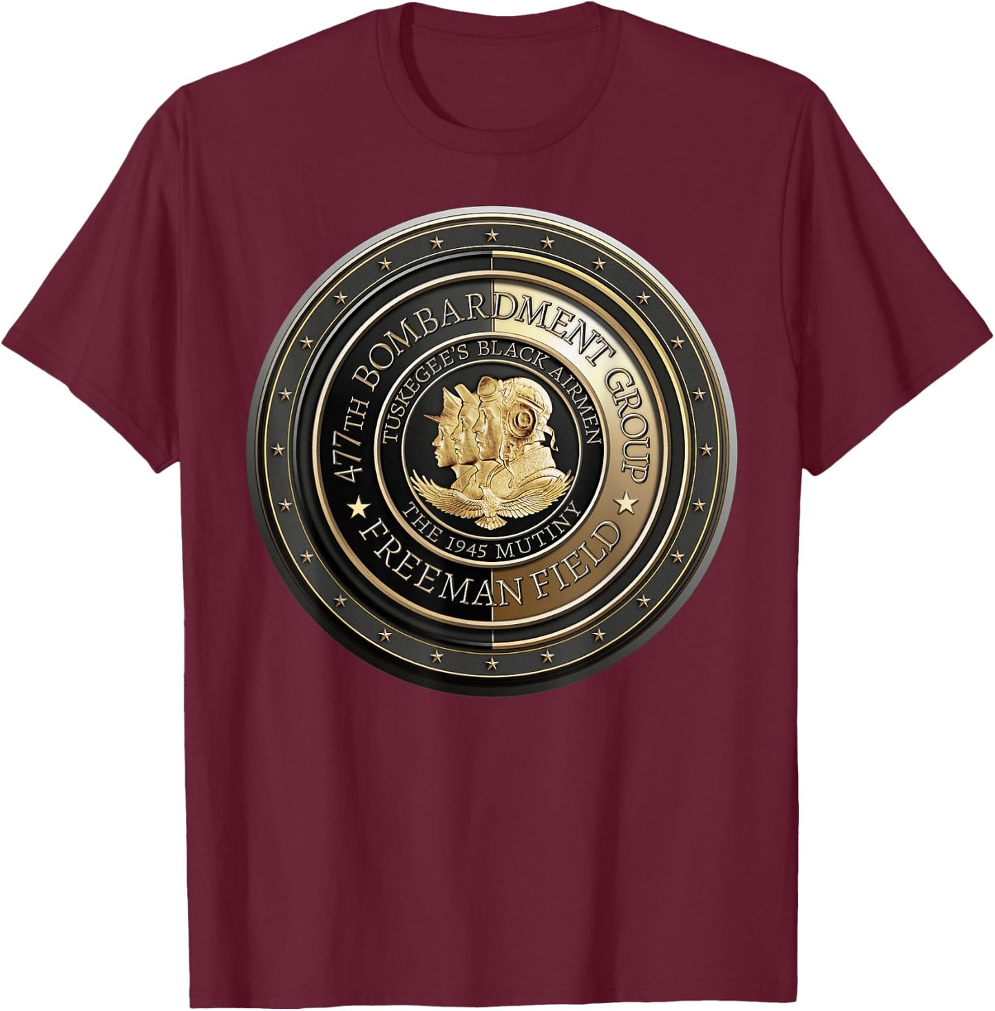 Tuskegee’s Airmen African American WWII Heroes T-Shirt - T-Shirt | Maroon