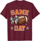 On Gameday Football We Wear Orange and Black Sports Spirit T-Shirt - T-Shirt | Maroon
