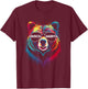 Disco Daddy Fun Disco Bear Graphic for Music Lovers T-Shirt - T-Shirt | Maroon
