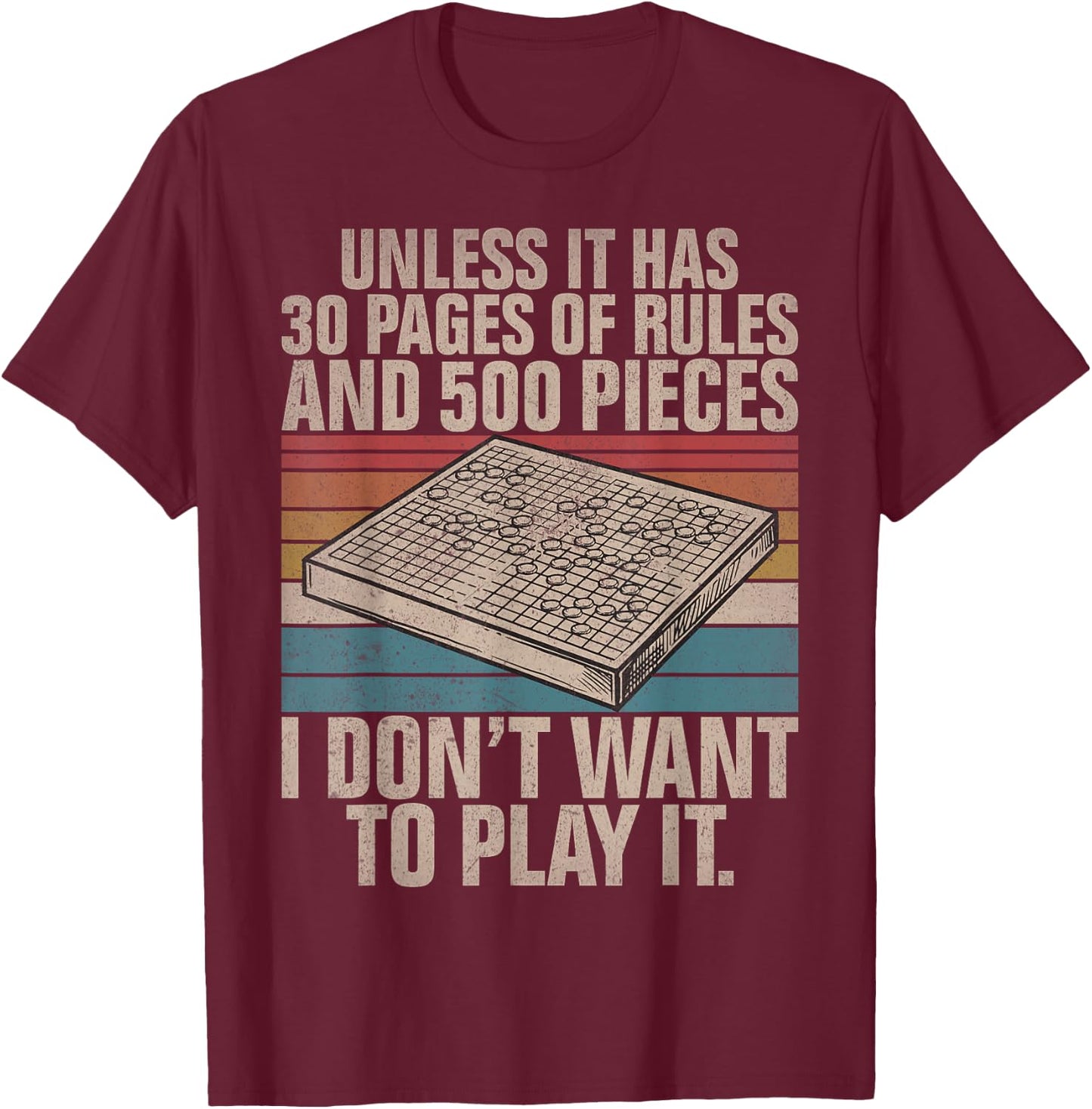 Board Game Joke Funny Board Game T-Shirt - T-Shirt | Maroon