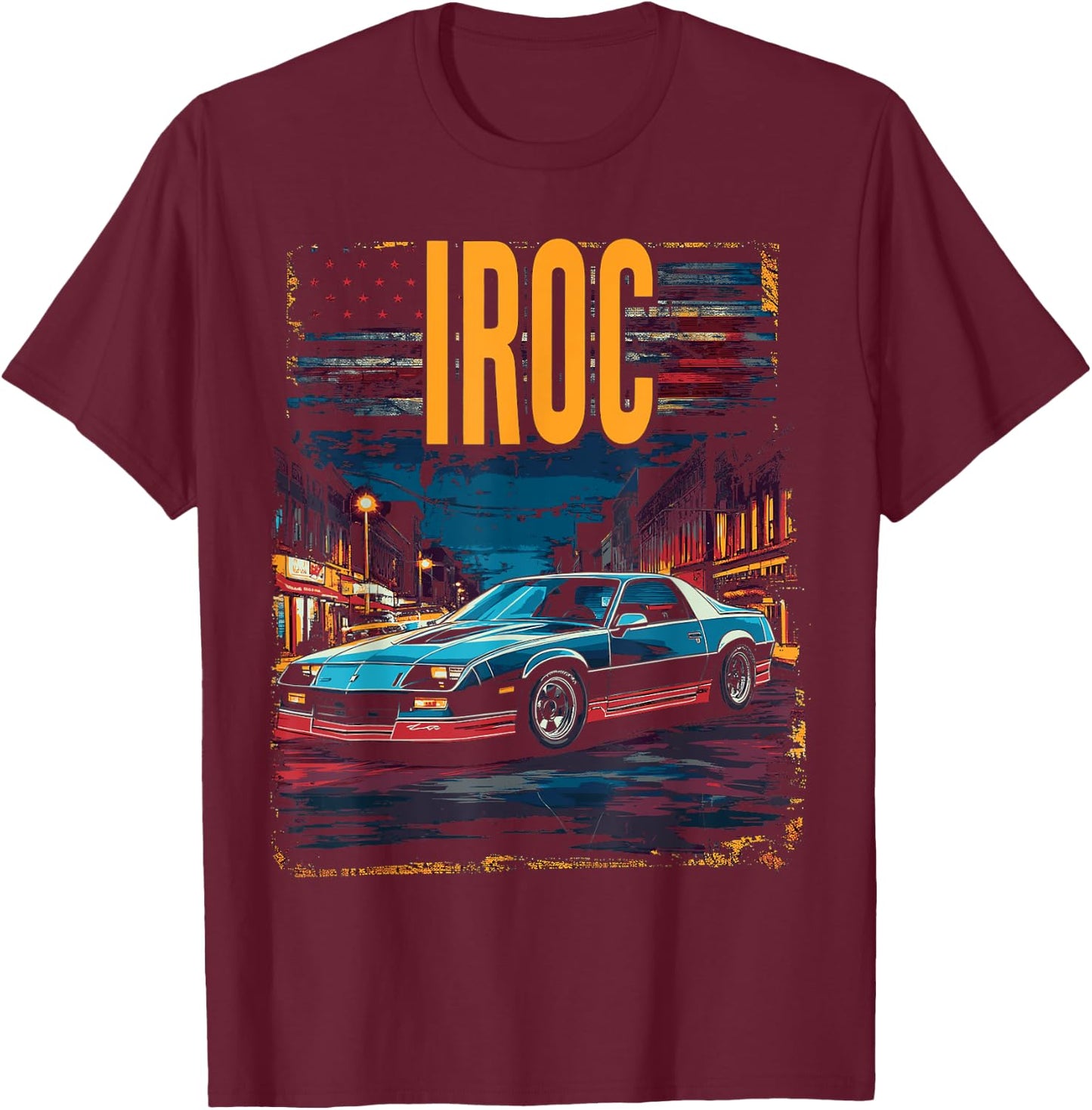 1980's IROC, IROC-Z Muscle Car American Muscle Retro Z28 T-Shirt - T-Shirt | Maroon