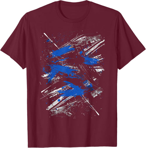 Blue And Black Splatter Graphic