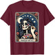 Makeup Artist Tarot Card Gothic Skeleton Moon Women T-Shirt - T-Shirt | Maroon