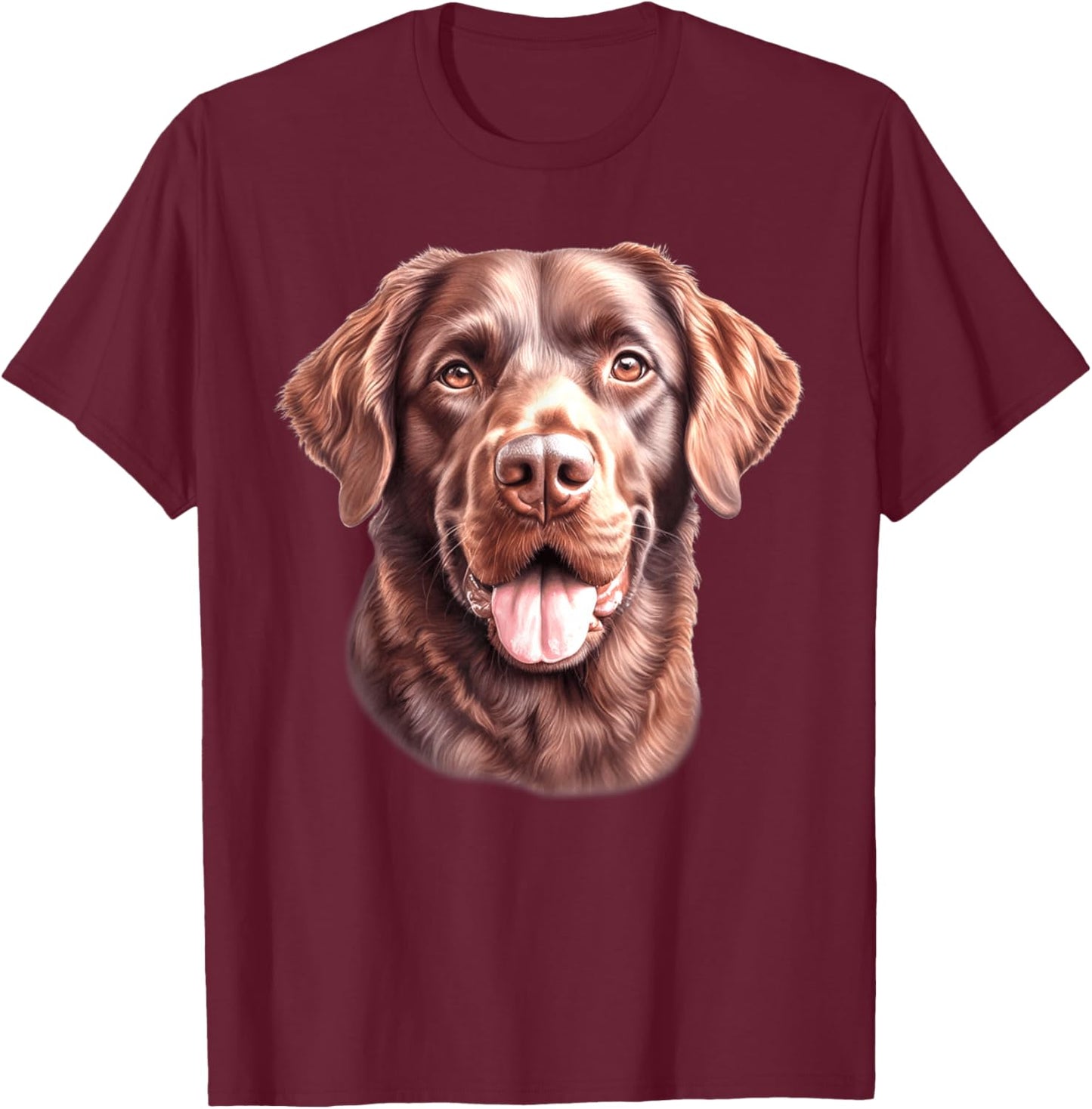 Chesapeake Bay Retriever Dog Portrait T-Shirt - T-Shirt | Maroon