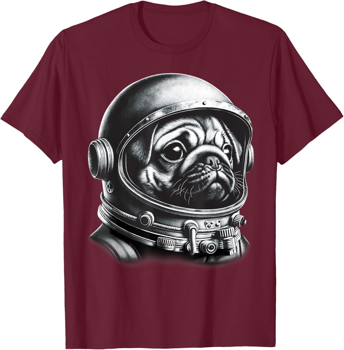 Pug Astronaut In Space Costume Pug Gifts Men Kids Women T-Shirt - T-Shirt | Maroon