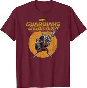 Marvel Guardians of The Galaxy Vintage Comic Rocket Small T-Shirt - T-Shirt | Maroon