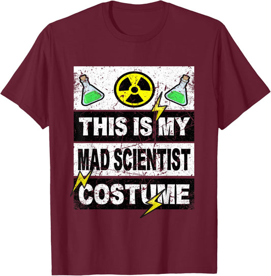 Retro This Is My Mad Scientist Costume Kids Adult Youth T-Shirt - T-Shirt | Maroon