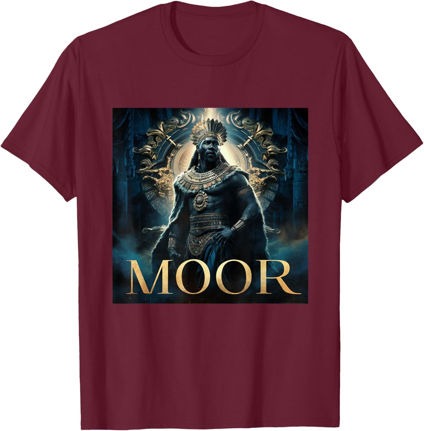 Moorish American - God Body Of Melanin T-Shirt - T-Shirt | Maroon