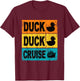 Retro Duck Duck Cruise Shirt Tags Caribbean Cruise Vacation T-Shirt - T-Shirt | Maroon