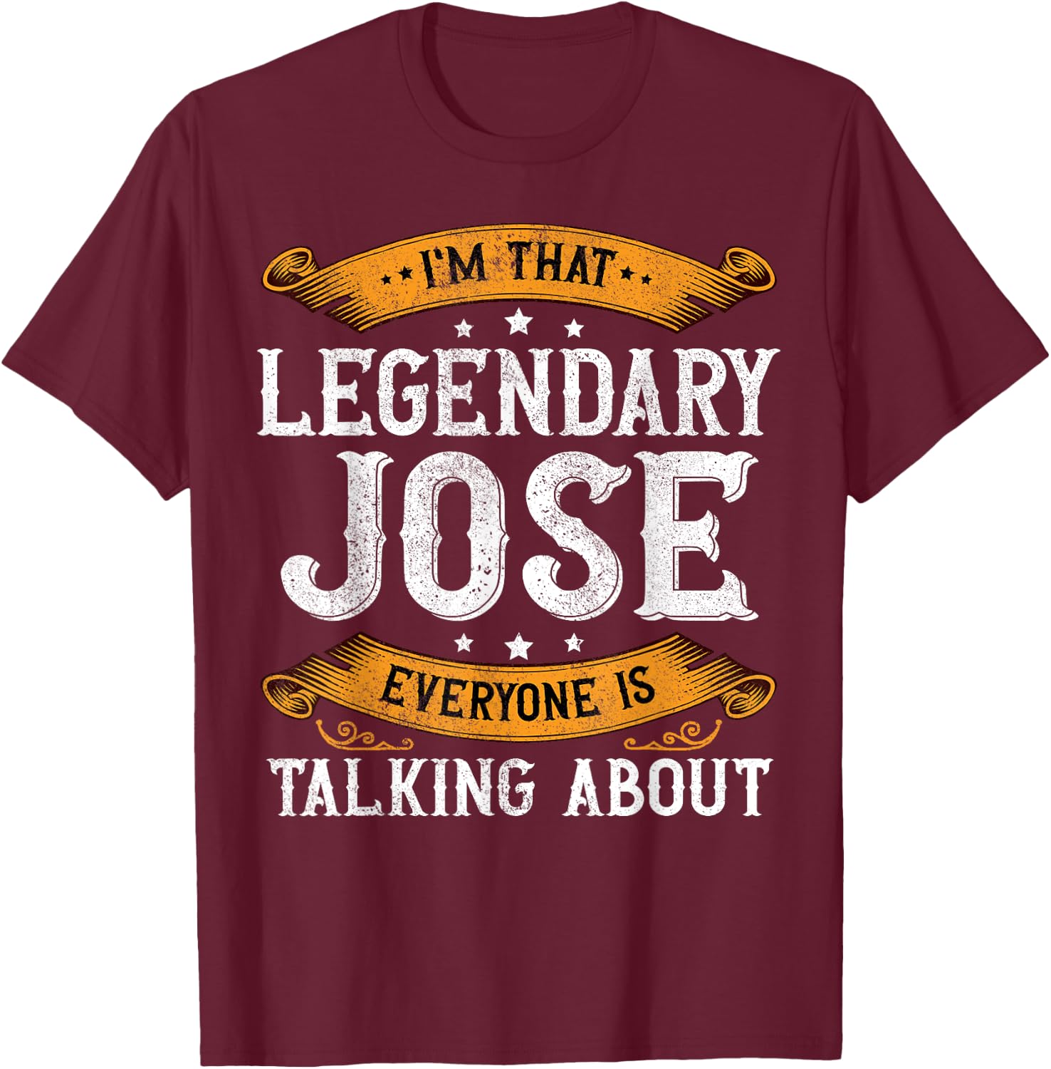 Jose Personal Name Funny Jose First Name T-Shirt - T-Shirt | Maroon
