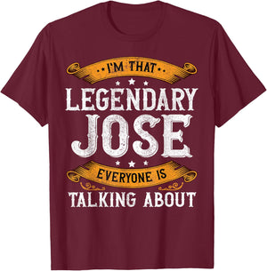 Jose Personal Name Funny Jose First Name T-Shirt - T-Shirt | Maroon