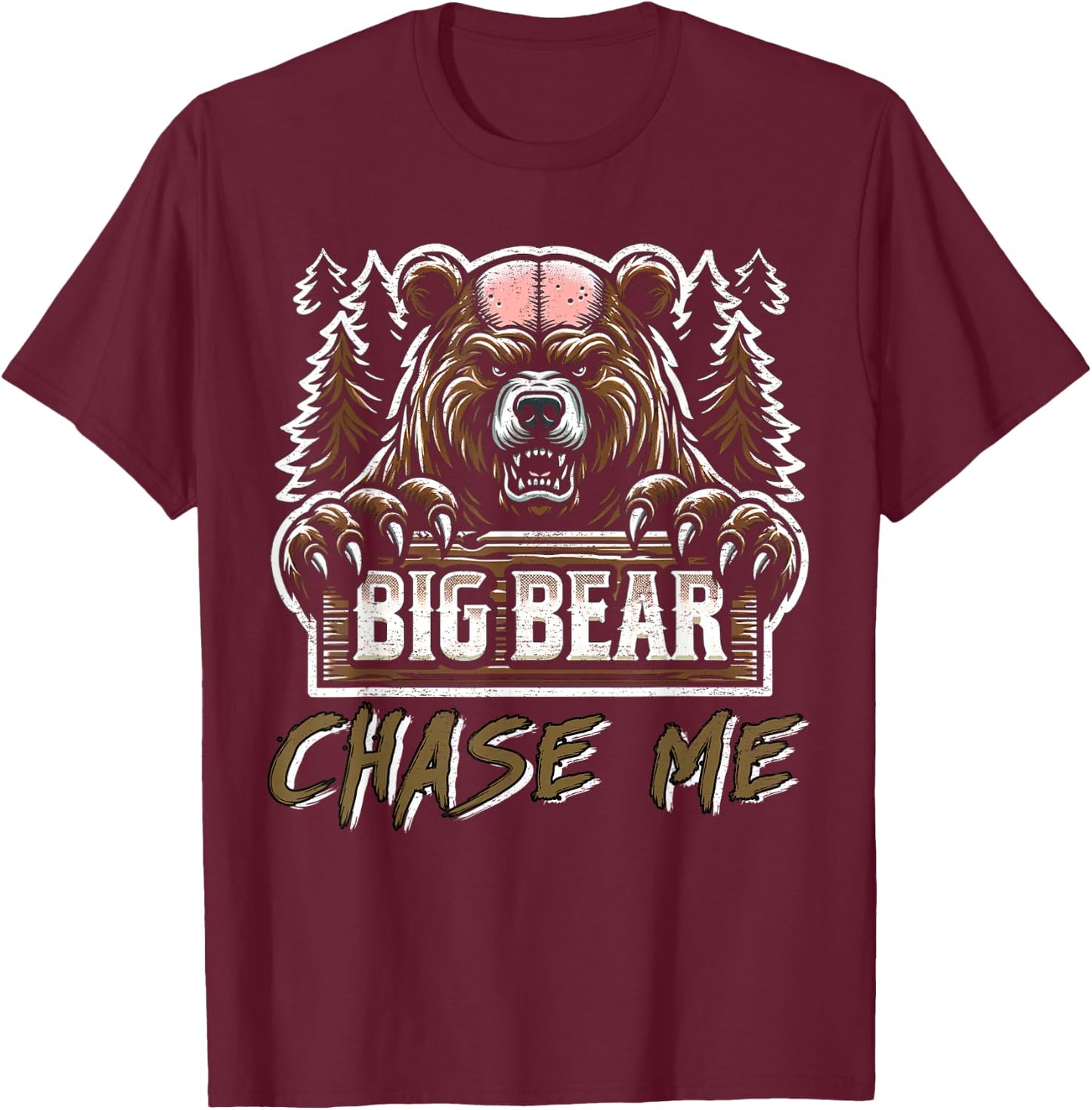 Great Outdoors Adventure Funny Movie Bear Mountain T-Shirt - T-Shirt | Maroon