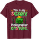 My Scary Photographer Costume Horror Zombie Halloween Job T-Shirt - T-Shirt | Maroon