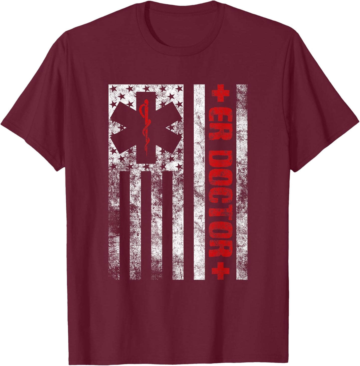 Emergency Department Emergency Medicine Physician ER Doctor T-Shirt - T-Shirt | Maroon