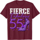 55th Birthday Fierce Fabulous and 55 Year Old Gifts Heels T-Shirt - T-Shirt | Maroon