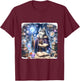Wolf Wizard Casting Spells With Luminous Wand. Books Potions T-Shirt - T-Shirt | Maroon