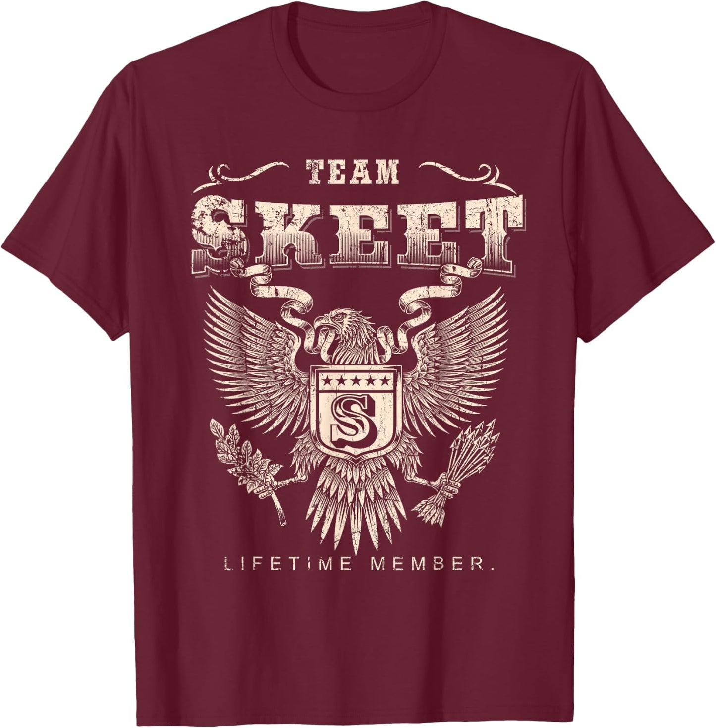 Team Skeet Lifetime Member - Skeet Name T-Shirt - T-Shirt | Maroon