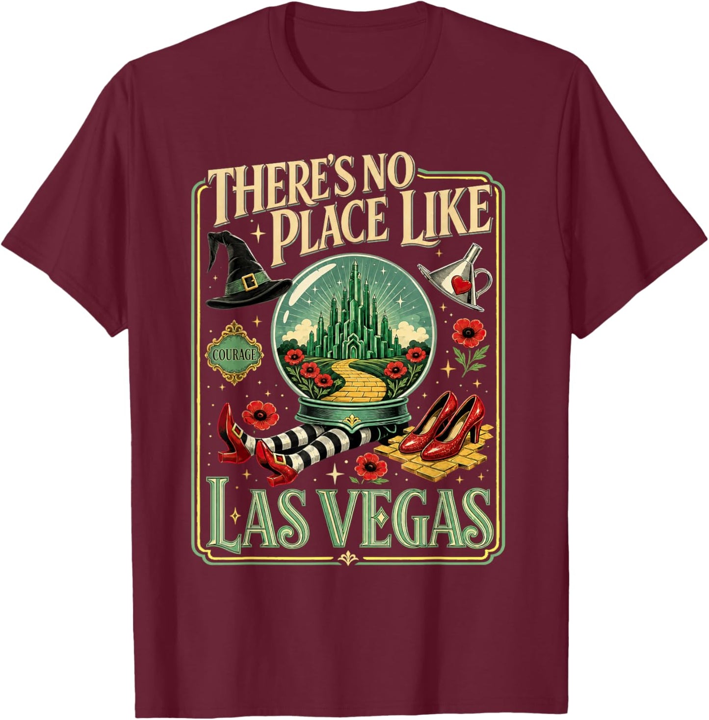 Las Vegas Traveling Trip There's No Place Likes Las Vegas T-Shirt - T-Shirt | Maroon