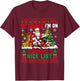 I'm On Santa's Xmas Nice List Sweater Santa Rottweiler T-Shirt - T-Shirt | Maroon