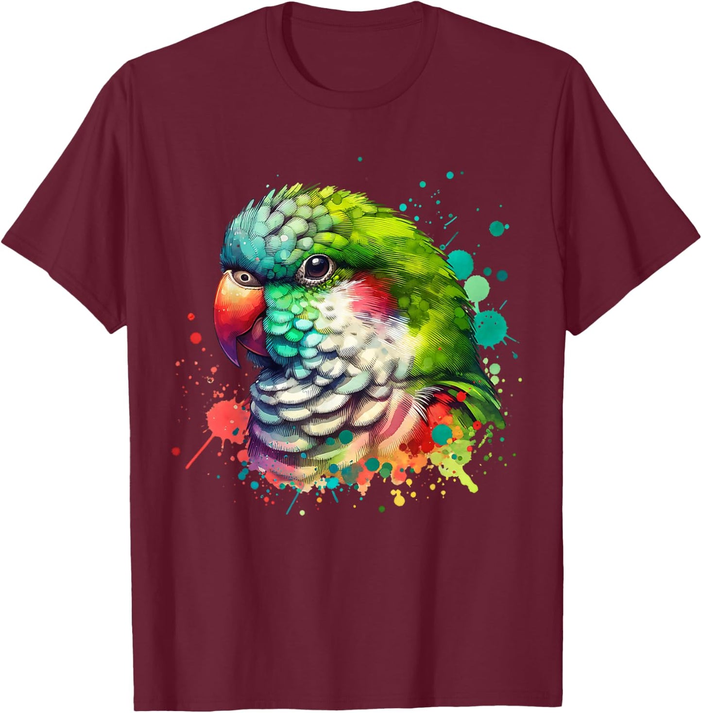 Quaker Parrot T-Shirt - T-Shirt | Maroon