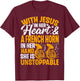 Women French Horn Player Christian Faith Marching Band Gifts T-Shirt - T-Shirt | Maroon