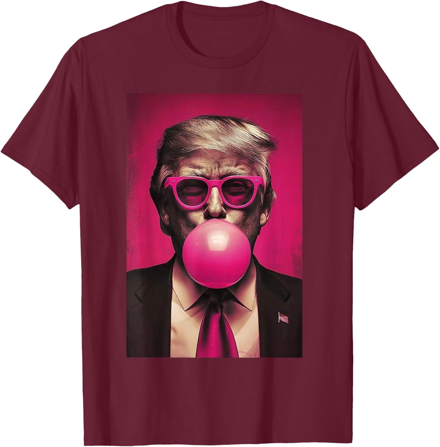Trump Pink Bubblegum T-Shirt - T-Shirt | Maroon