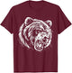 Angry Grizzly Bear T-Shirt - T-Shirt | Maroon