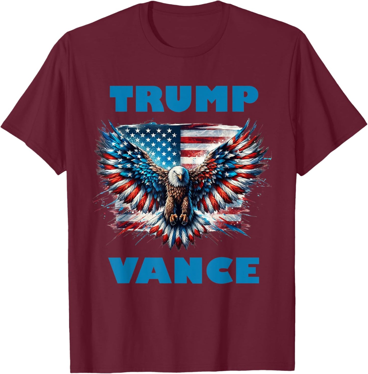 Trump Vance Eagle Donald Trump 2024 T-Shirt - T-Shirt | Maroon