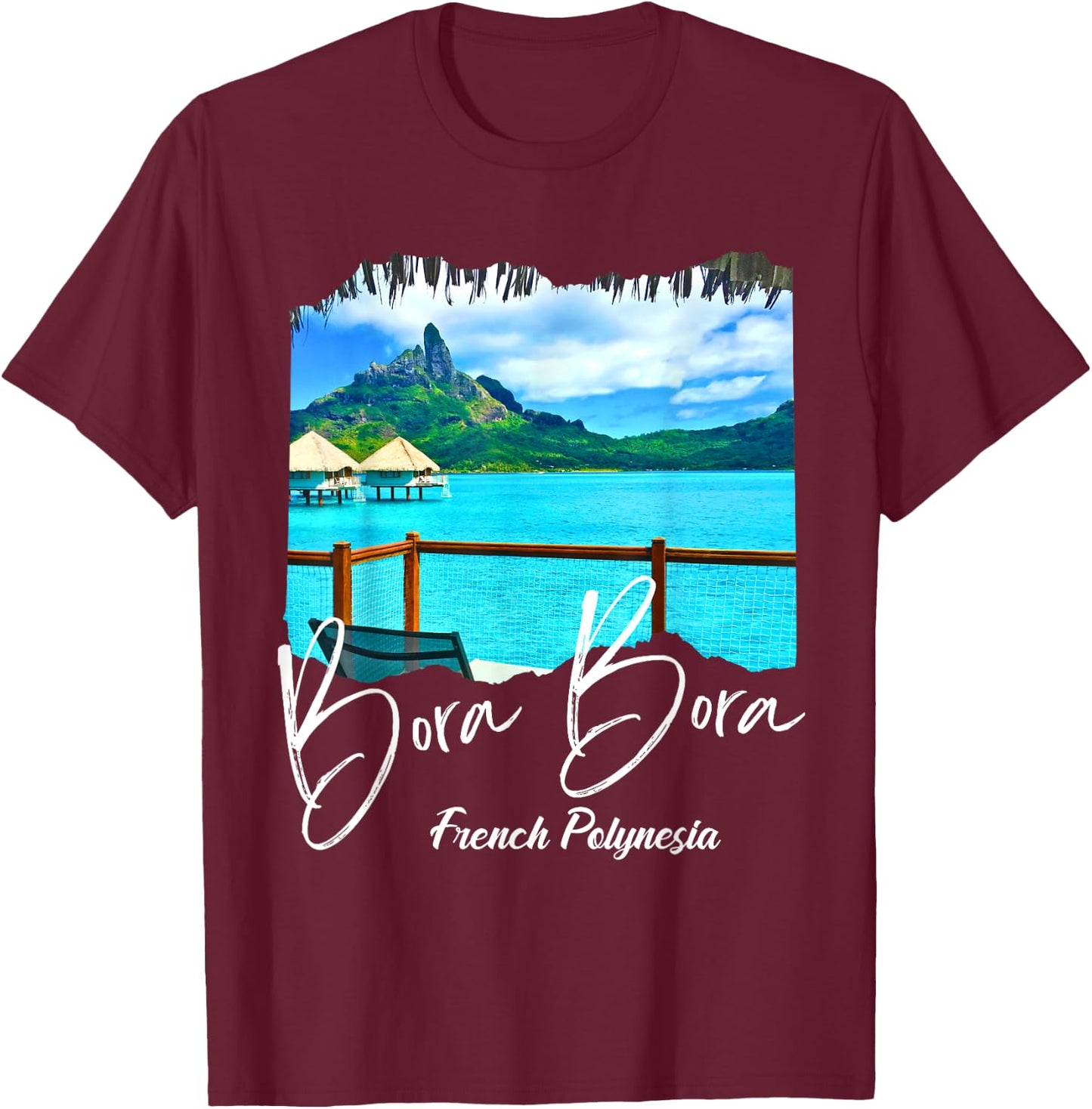 French Polynesia Bora Bora T-Shirt - T-Shirt | Maroon