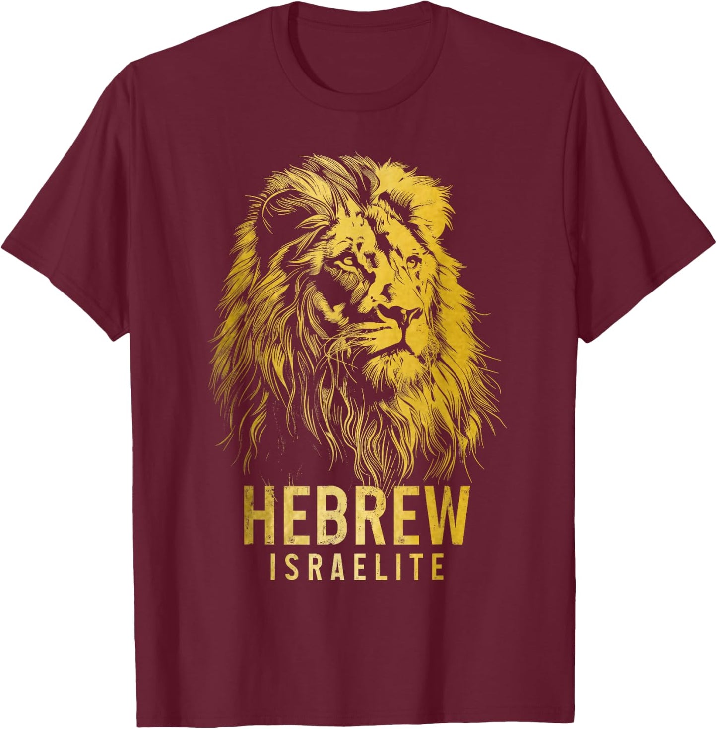 Hebrew Israelite Lion Of Judah Tribe YHWH Jew Jewish Yah T-Shirt - T-Shirt | Maroon