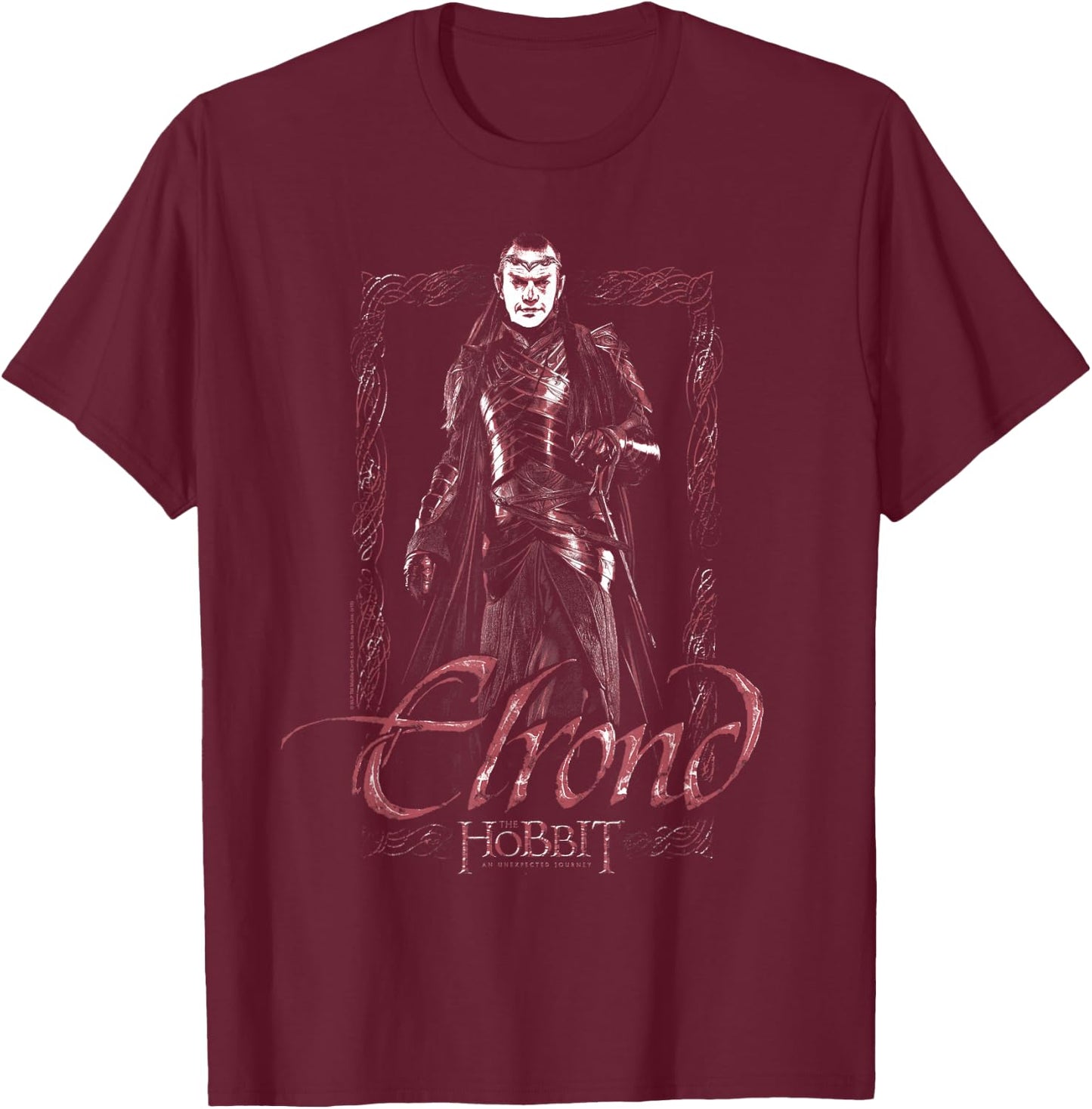 The Hobbit Elrond Stare T-Shirt - T-Shirt | Maroon