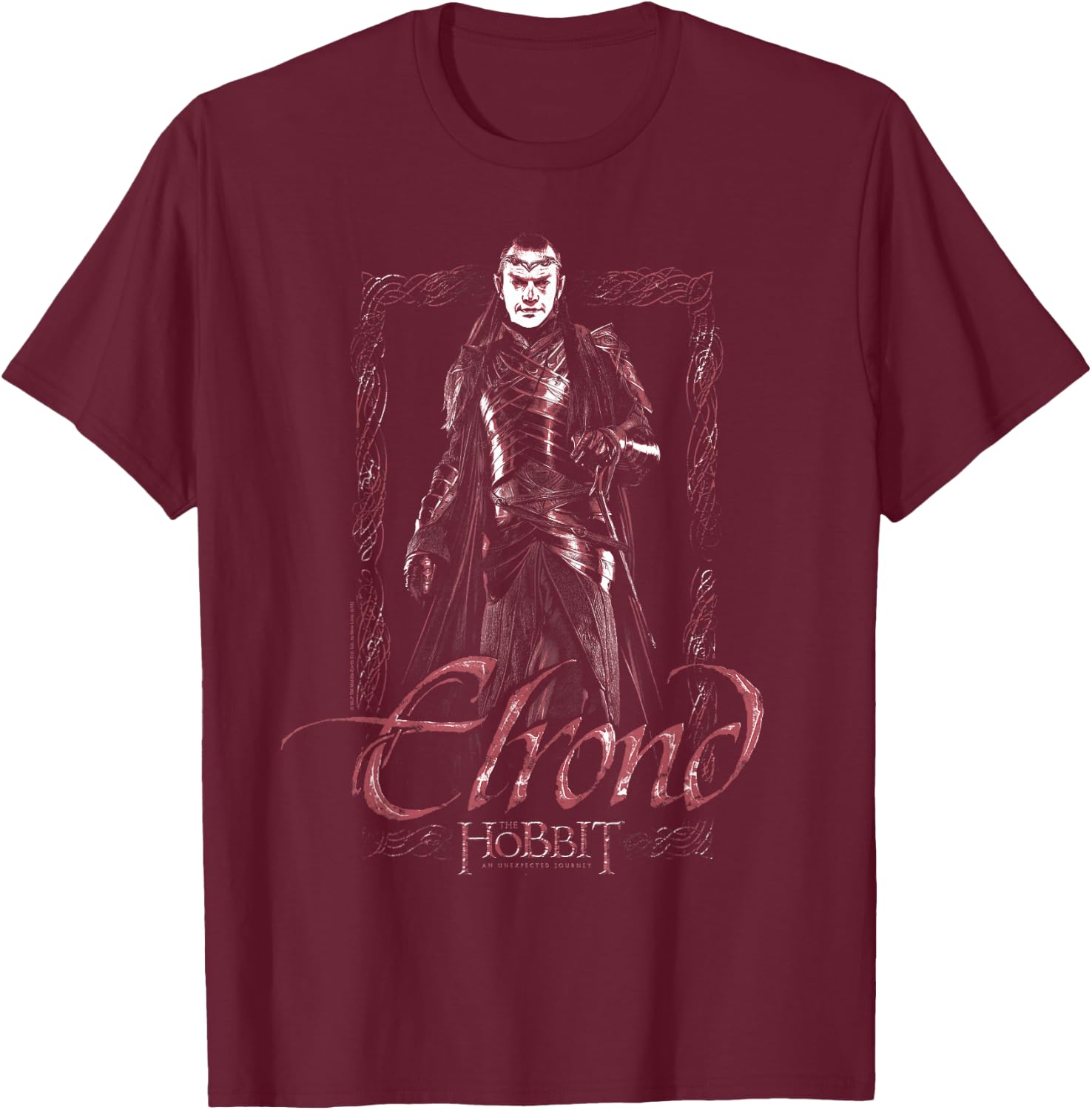 The Hobbit Elrond Stare T-Shirt - T-Shirt | Maroon