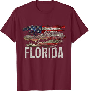 Florida Alligator Funny Everglades National Park Souvenir T-Shirt - T-Shirt | Maroon