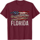 Florida Alligator Funny Everglades National Park Souvenir T-Shirt - T-Shirt | Maroon
