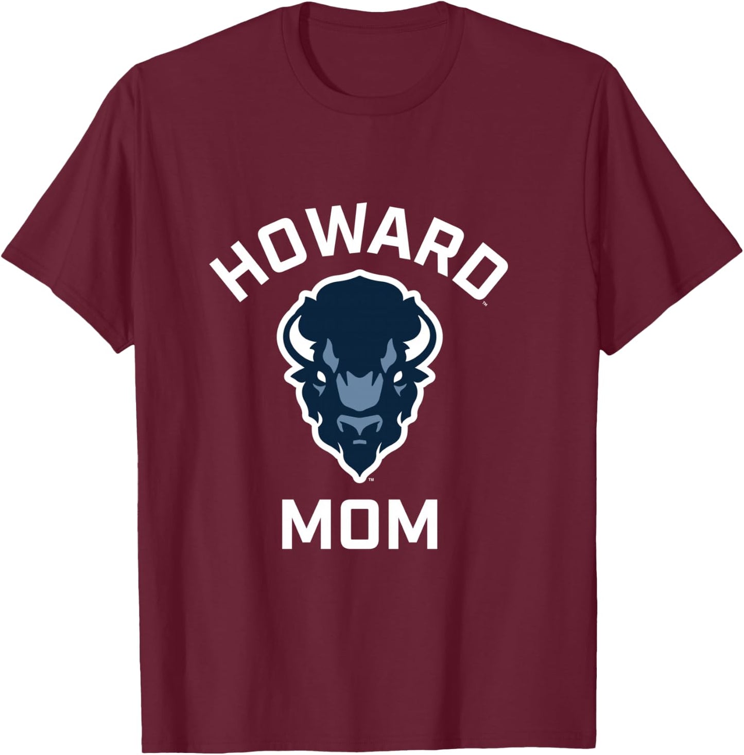 Howard University Bison Arched Mom T-Shirt - T-Shirt | Maroon