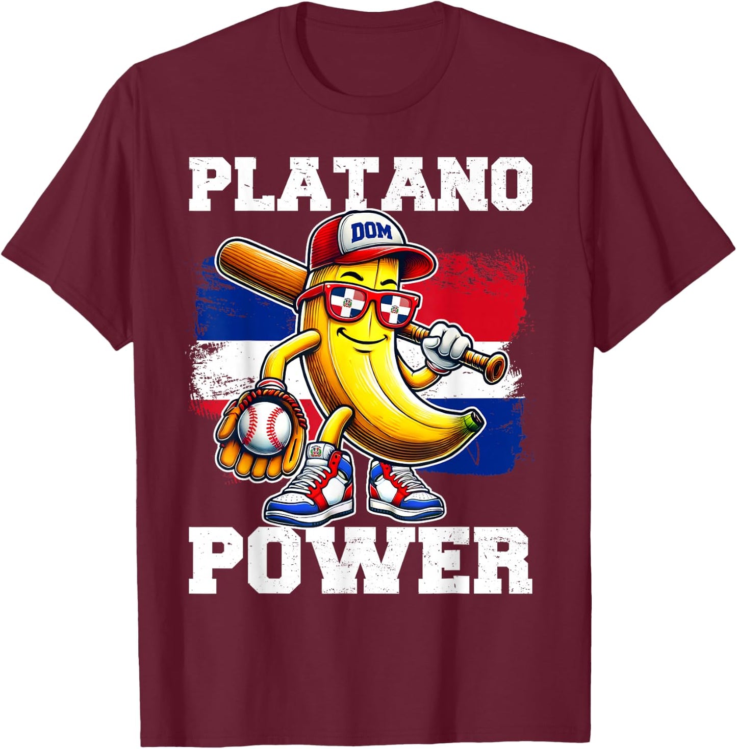 Dominican Republic Platano Power Flag for Boys Kids Toddlers T-Shirt - T-Shirt | Maroon