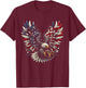 Patriotic American With Eagle And USA Flag Women Kids Men T-Shirt - T-Shirt | Maroon